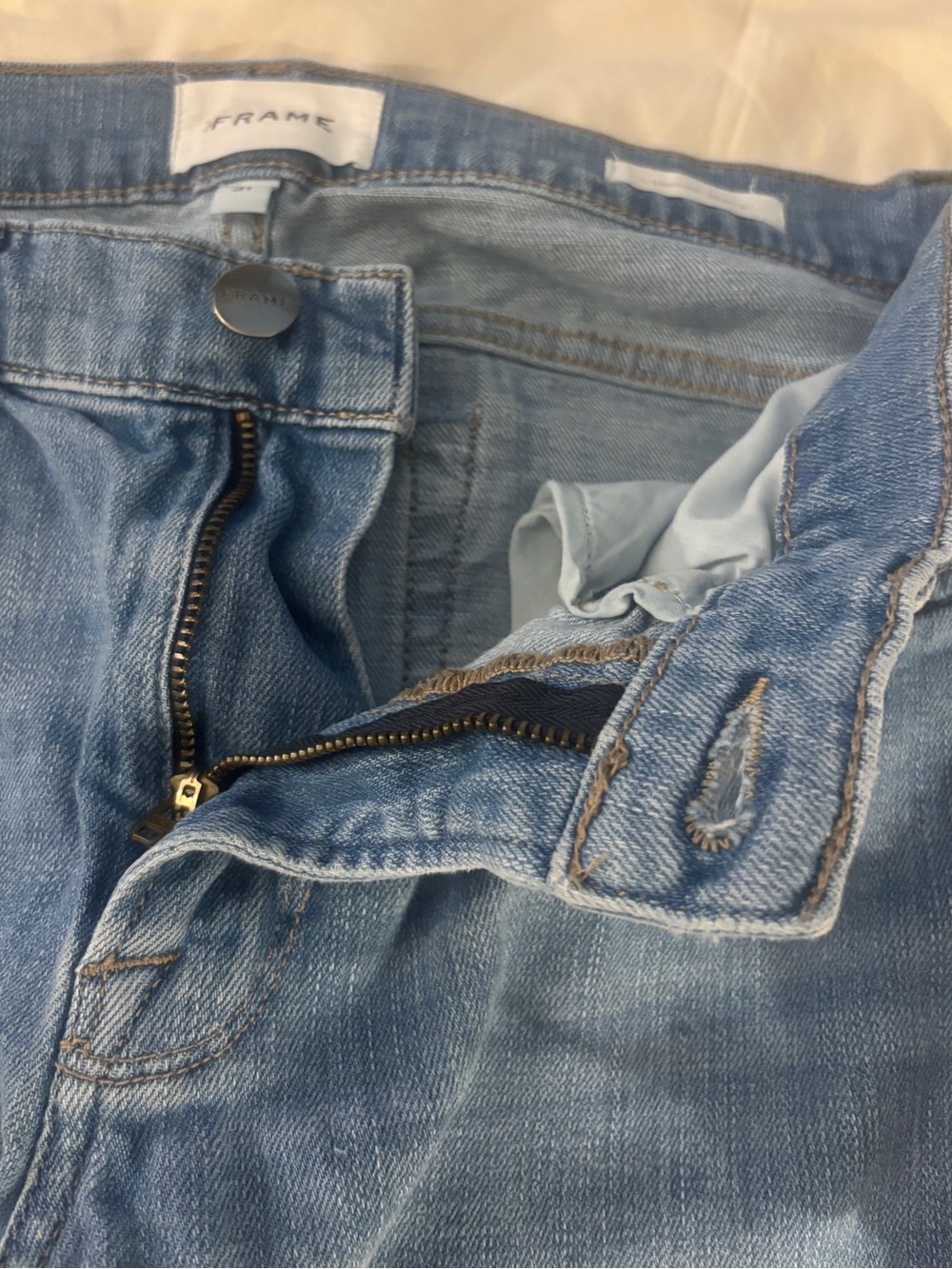 FRAME L’Homme Skinny Jeans Mens Size 31 Light Wash Blue - Picture 6 of 7